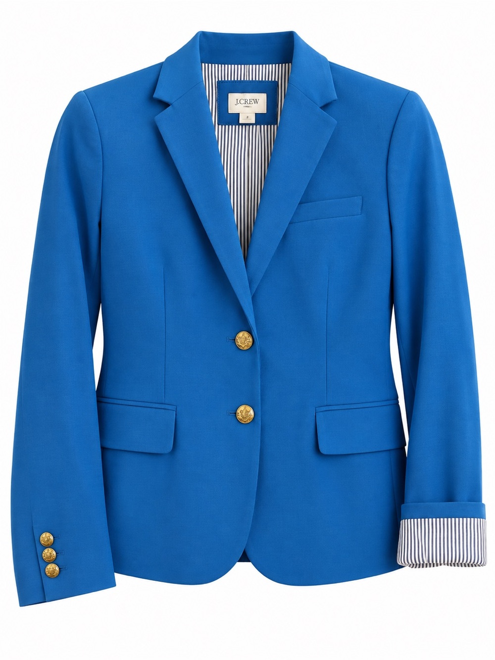 J.Crew Schoolboy Blazer - Blue Wool Blend with Gold Buttons - Size 2